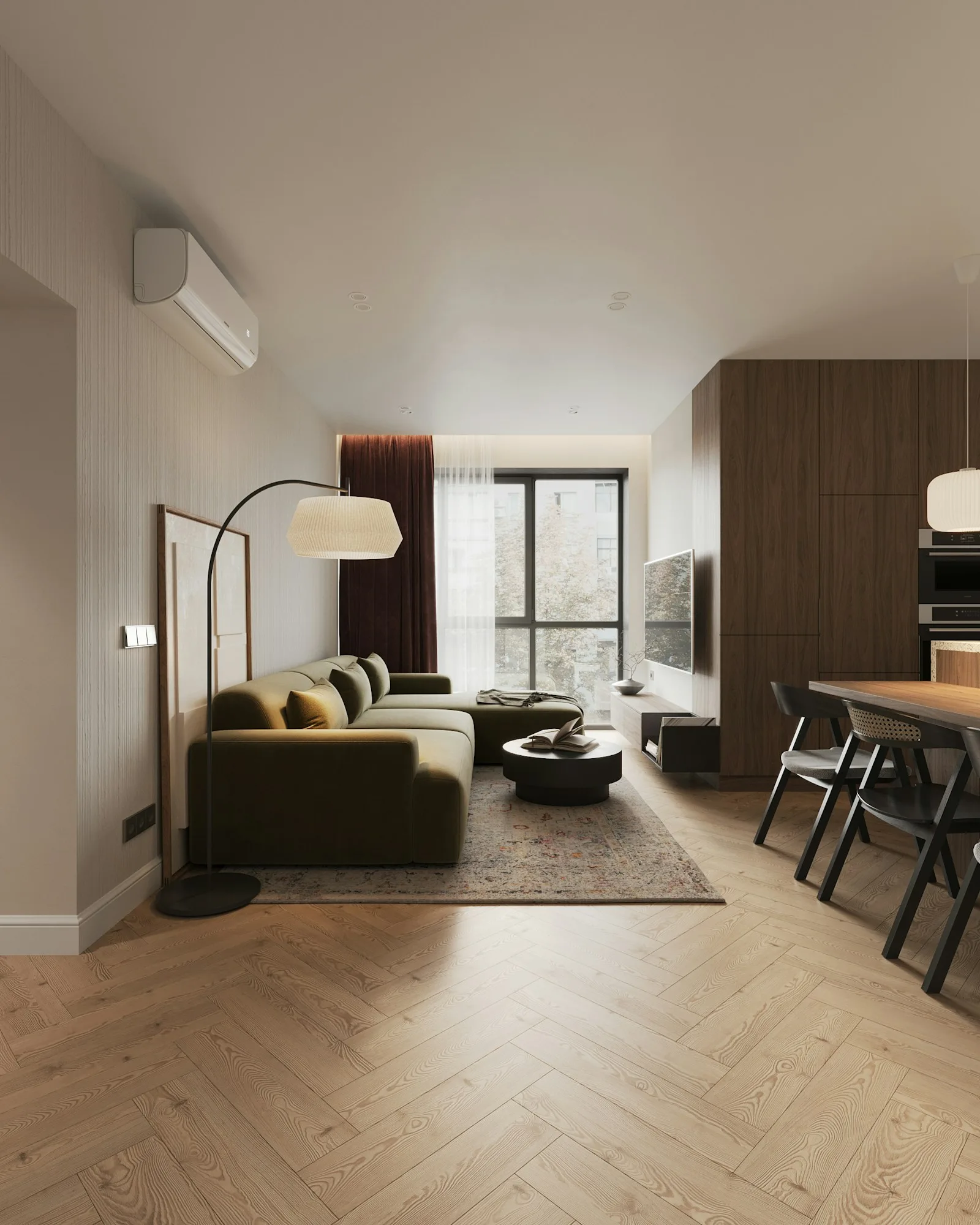 A rental-ready, sea-facing interior — specification and location decide the yield long before the first guest arrives
